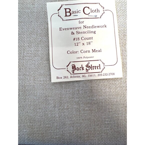 Basic Cloth For Cross Stitch 18 Count 12" X 18" Corn Meal - Picture 2 of 2